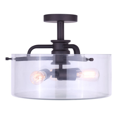 Marquette Glass Semi Flush Mount