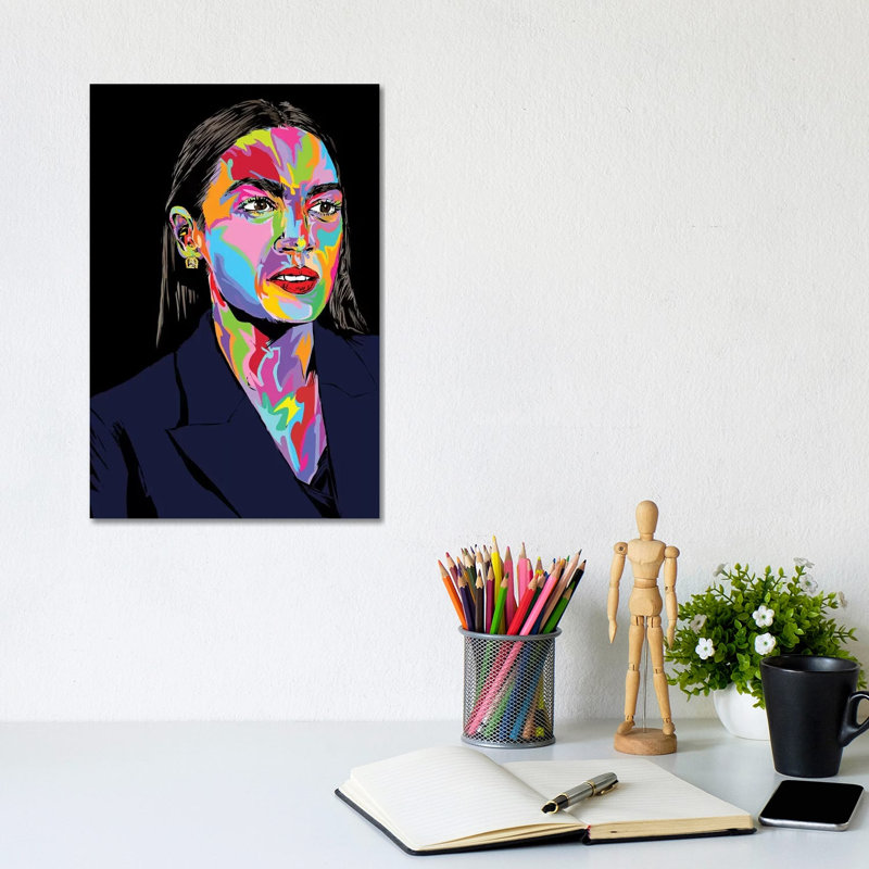Aoc par Technodrome1 - impression d'art graphique, Toile tendue, Aucun mat, H 12 po x l 8 po x P 0,75 po