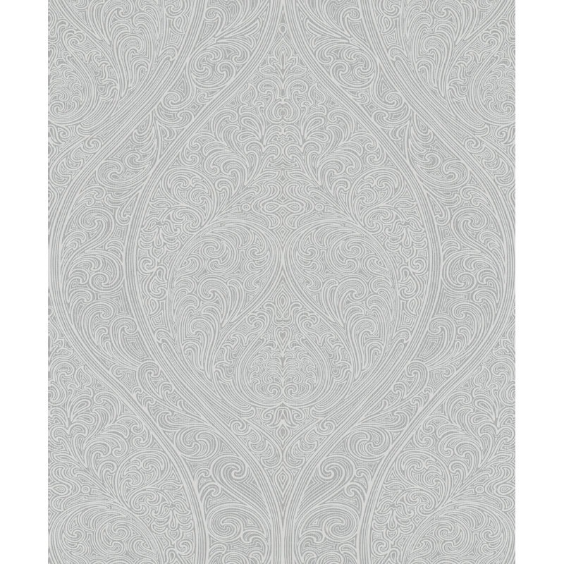 Pinette 10m x 53cm 3D Embossed Wallpaper Roll, Dark Grey/White