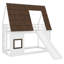 Lit superposé simple en bois avec toit enchanteur