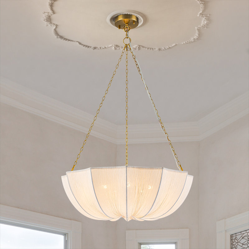 Lustre bol à 5 lumières à intensité variable, Doré, 5