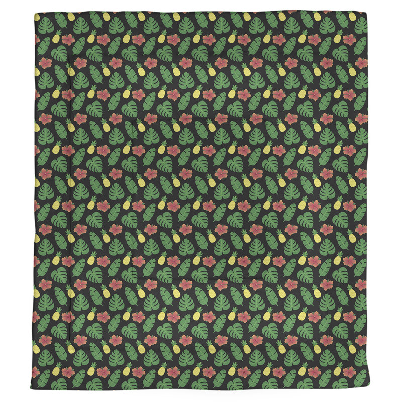 Édredon simple réversible Katelyn Elizabeth, Édredon simple TG, Noir, vert et rouge