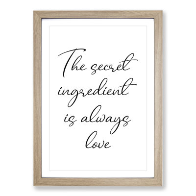 The Secret Ingredient - Framed Print