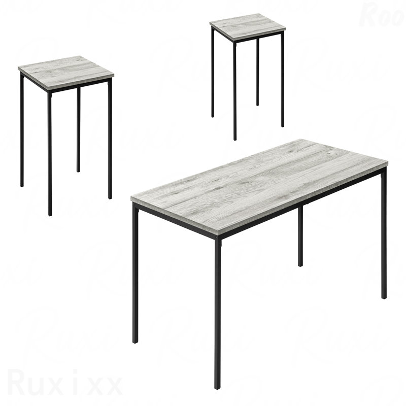Ensemble de tables basses 3 pièces Contemporary Modern, Gris