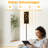  68.5" Standing Floor Lamp Trendy bronze leopard abstract seamless Dimmable Metal Pole Lamp with Linen Lampshade LED Bulb Included