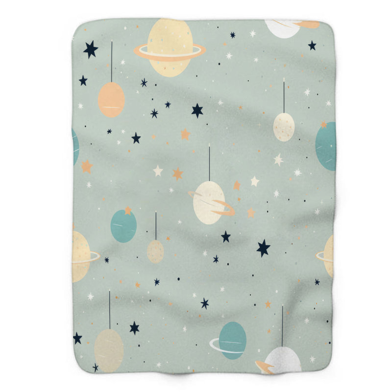 Lune et étoiles de la lune - couverture de qualité supérieure 1 pièce, Grand lit