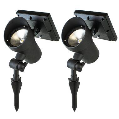 Crosslight Black Low Voltage Solar Powered Integrated LED Spot Light Pack &  Reviews