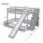 Twin Over Full Bunk Bed with Slide, Storage Staircase, Pine Solid Wooden Bunk Bed with Safety Guardrails-743773690