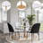 Hallett 27" Round Dining Table With MDF Top And Steel Pedestal Base For Modern Kitchen And Dining Room-1101635816-1099531411