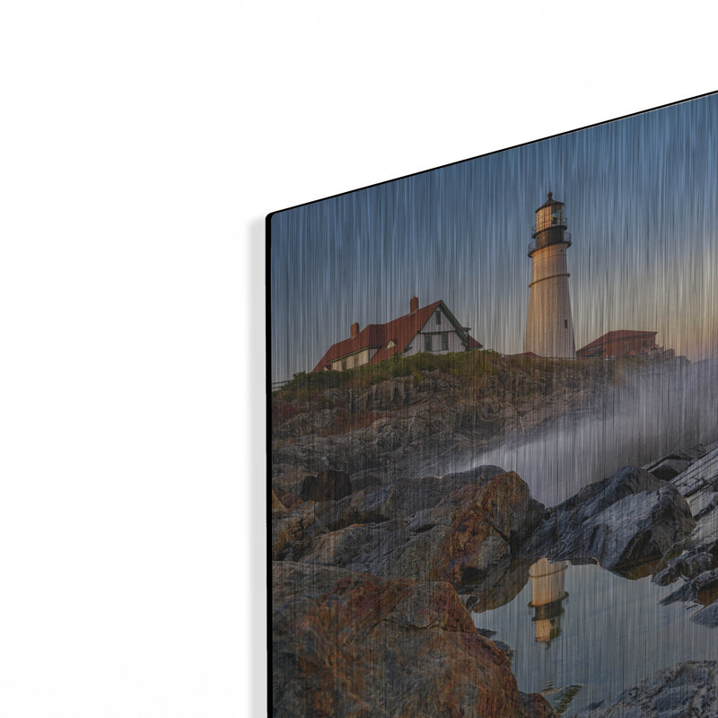 Mur en métal Breakwater Bay «Tidal Reflection» par Rick Berk, H 16 po x l 12 po