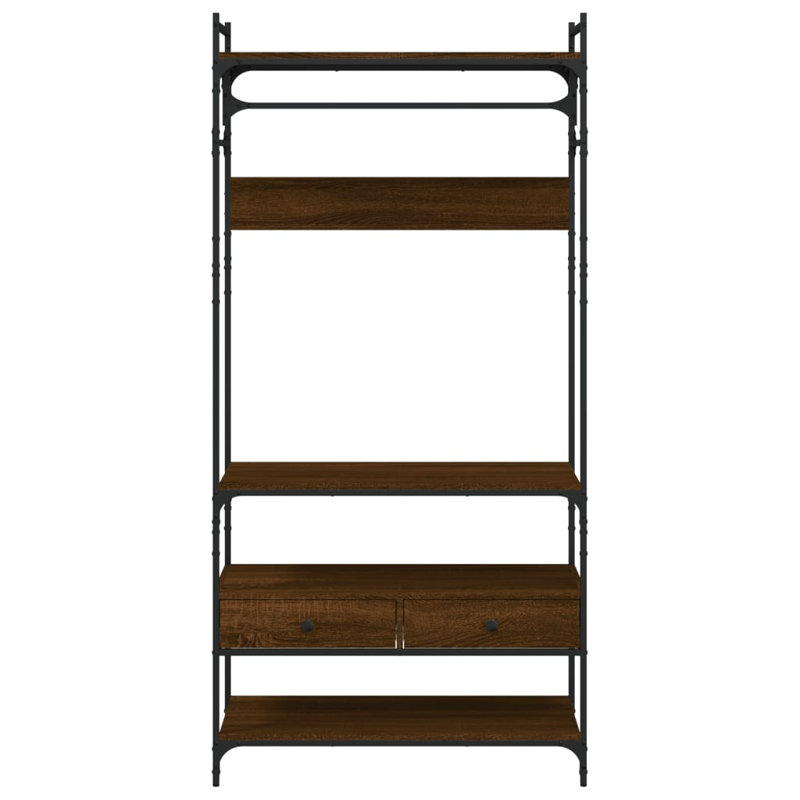 20-5 89cm Clothing Rack, Brown oak