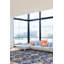Tapis bleu en laine noué à la main de conception unique 3 pi 11 po x 5 pi 9 po Bealeton