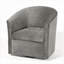 Fauteuil d'appoint simple siège de salon pivotant à 360 degrés en polyester de ton gris