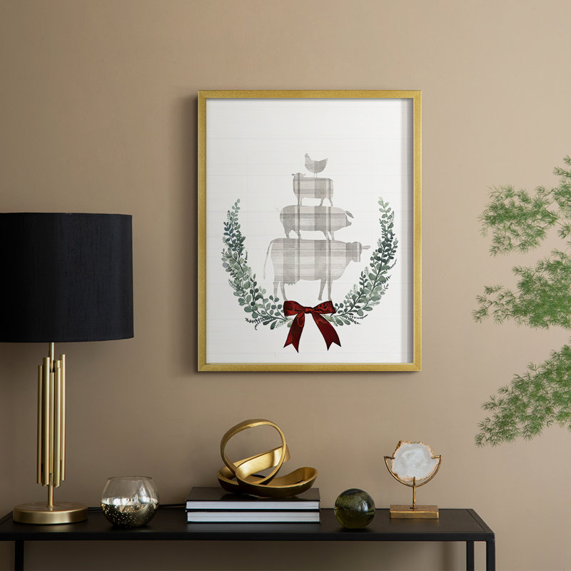 «Yuletide Animals I», H 15 po x l 12 po, Doré