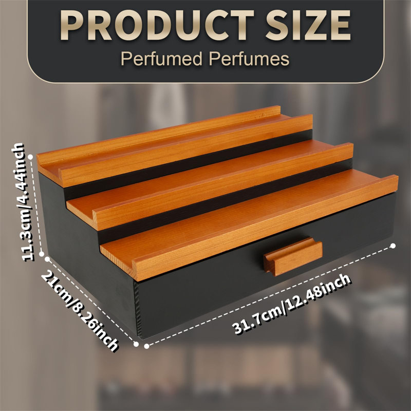 Wood Makeup Organiser, Brown