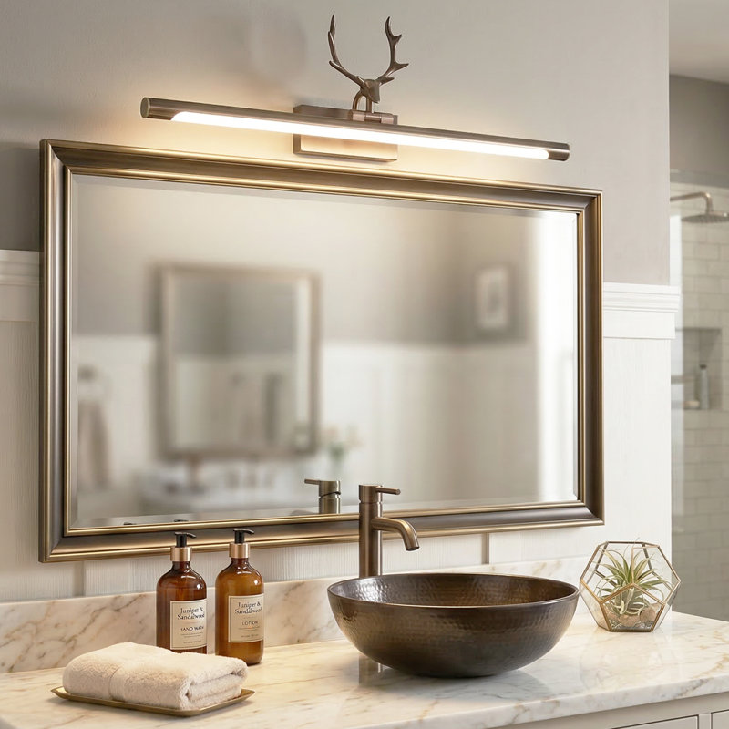 23  '' Led Antler Mirror Light, Vanity Light Fixture Wall Lamp Compatible With Bathroom Bedroom Table Dressing