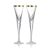 Waterford Celebrations Toasting Flute 4.5oz, Gold, Set of 2