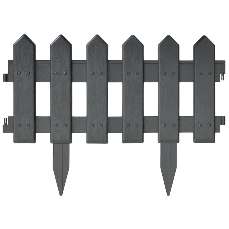 Headland 29cm H x 40cm W Grey Wood Lawn Edging