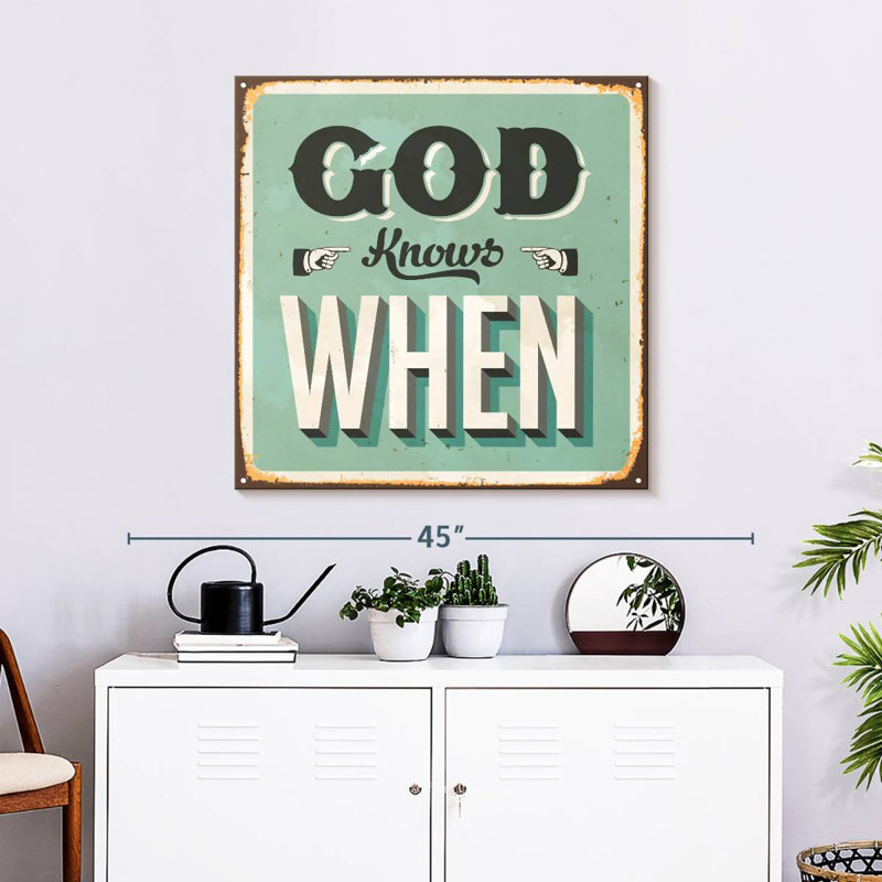 Khylige God Knows When Typographie, H 30 po x l 30 po