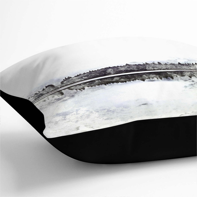 Square Throw Cushion, 55cm H x 55cm W x 20cm D, Black