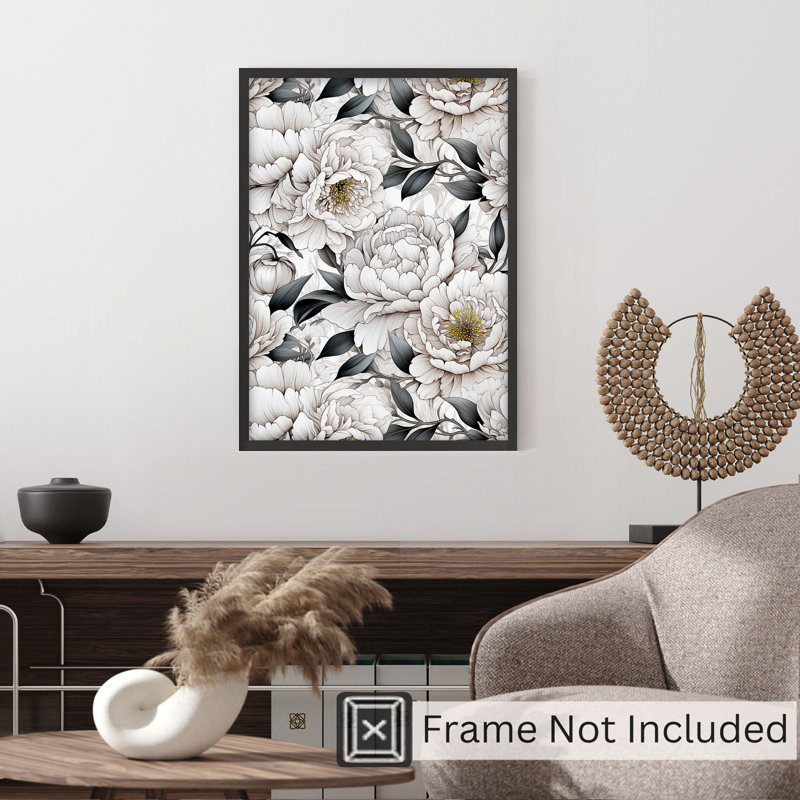 Impression florale moderne sans cadre Floral, H 10 po x l 8 po