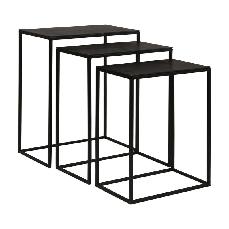 Table de bout Addie, Plateau bronze / base noire