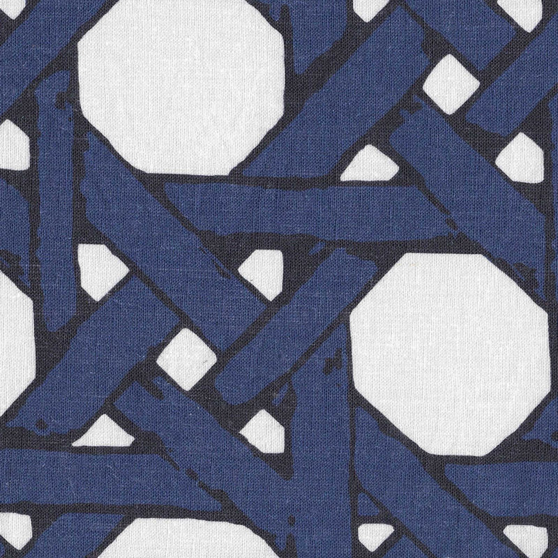Cane Back Linen Fabric, Navy