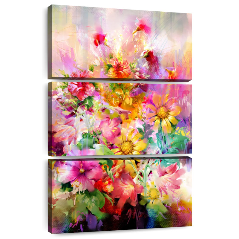 Fleurs, H 50 po x l 32 po