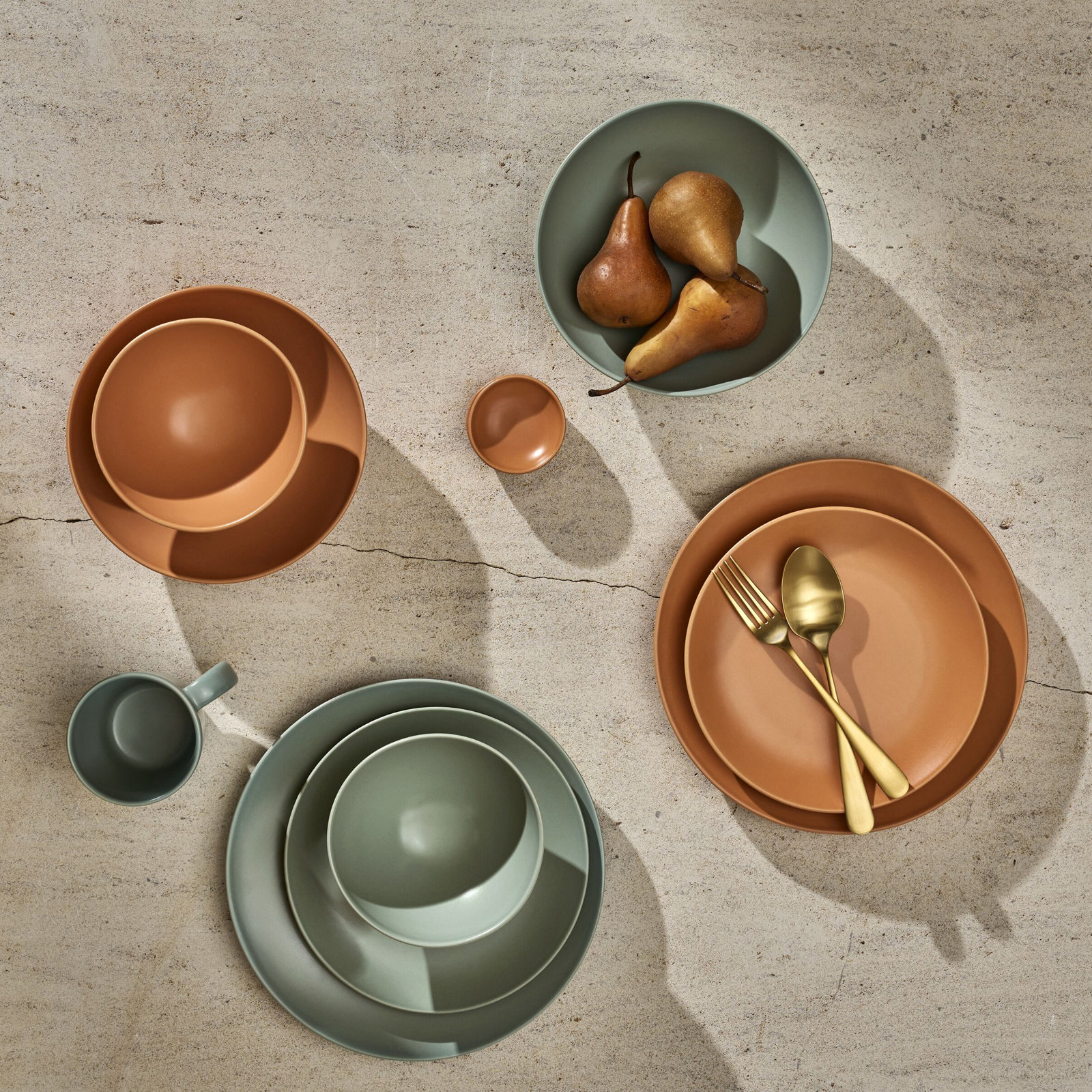 Year & Day Ceramic Big Bowls, Palm