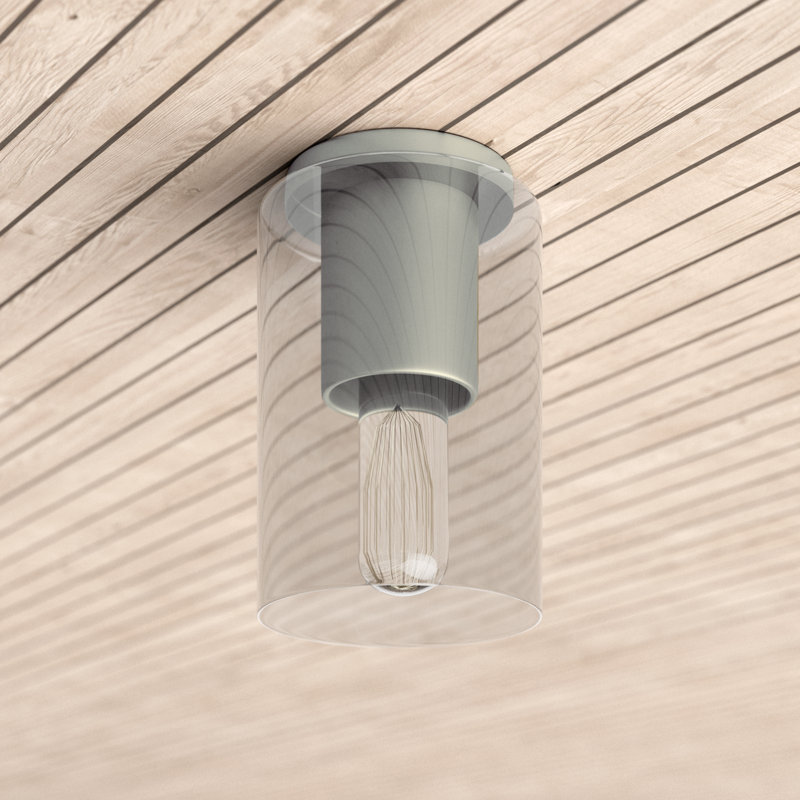 Plafonnier encastré 1 lumière 5,25 po Kassia, Nickel poli
