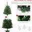 Arbre artificiel de 5 pi, 152 lumières, 365 branches, ouverture automatique, ignifuge, pelucheux, méthode de Noël à DEL, plastique