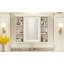 Armoire de salle de bain de luxe avec miroir - tablettes réglables beige crème 35 "x 28"