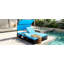 Chaise longue d'extérieur à structure en acier avec dossier réglable, lit de bronzage double avec table d'appoint cachée et accoudoirs arqués, convient pour la terrasse de la piscine, le jardin et la cour-680556724