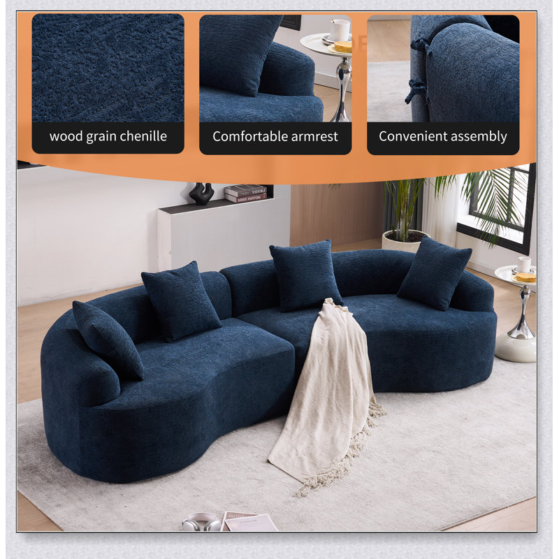 Canapé confortable à quatre places avec éponge de qualité supérieure et coussins élégants pour la maison, parfait pour la détente et le divertissement