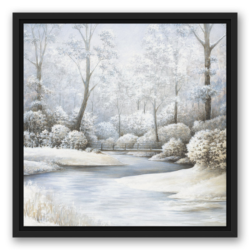 Winter Creek Landscape, reproduction d'art sur toile, H 13,75 po x l 13,75 po x P 1,75 po