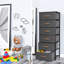 Commode pour femme 6 tiroirs Annyka, gris-209009080