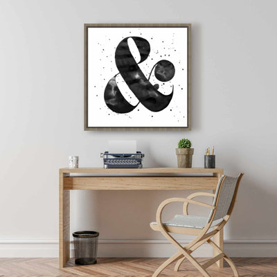 «Ampersand», toile monochrome | Typo Symbols Home Decor Art