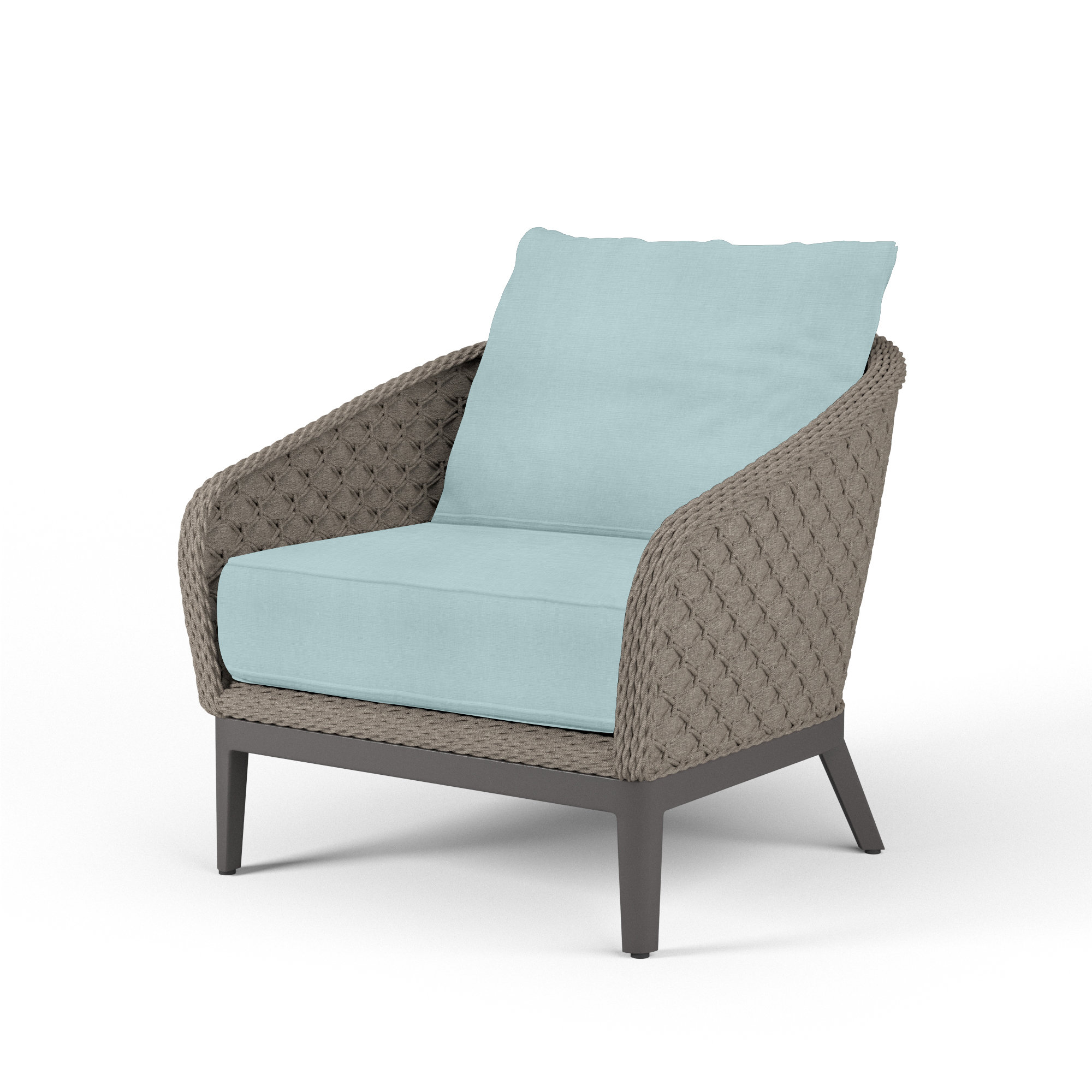 Aberdeen Outdoor Lounge Chair , Sunbrella® Cushions Included, Dupione Celeste Sunbrella®