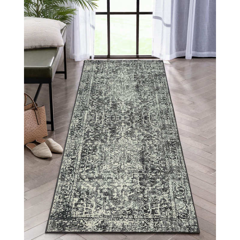 GST Persian-Inspired "Floating Dream" Area Rug – Plush Bohemian Accent with Non-Slip Backing, Runner 2' x 6'