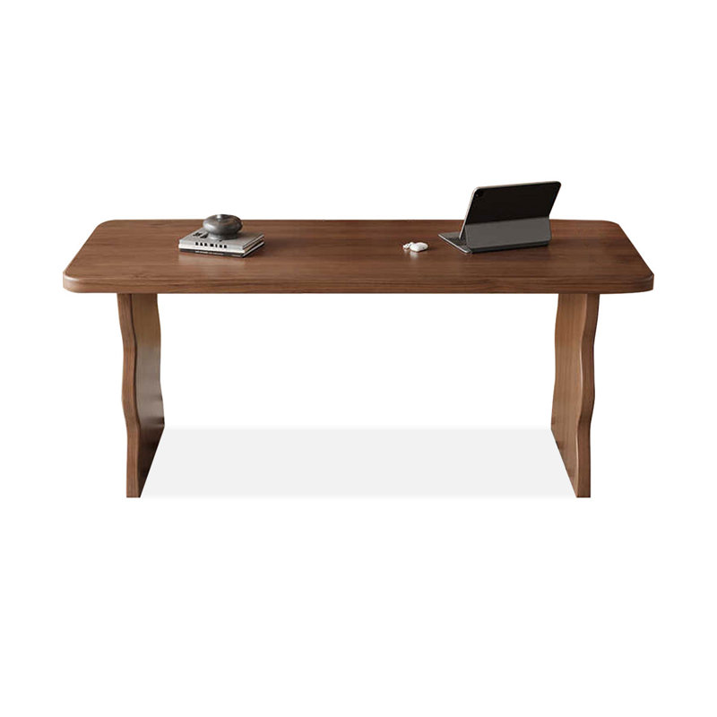 Bureau rectangulaire en bois manufacturé brun clair, H 29,53 po x l 62,99 po x P 27,56 po