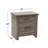 Wooden 2 Drawers Nightstand In Brown Finish