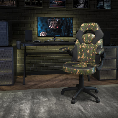 Ariquer High-Back Racing Style Gaming Chair with Headrest and Flip-Up Arms