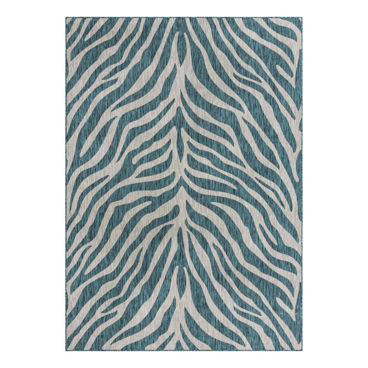 Teal Tsavo Indoor/Outdoor Safari Rug