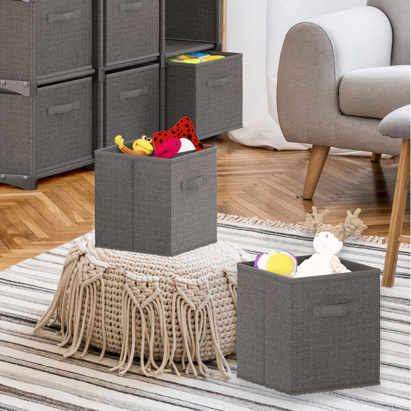 Ensemble de bacs de rangement, gris, 9