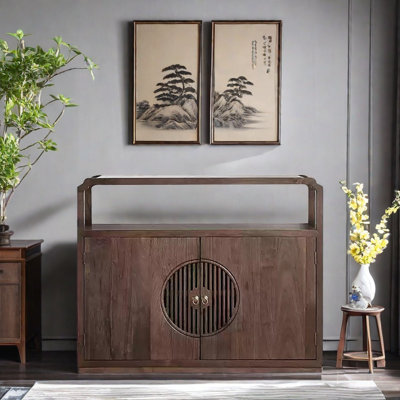 New Chinese Mortise And Tenon Accent Cabinet