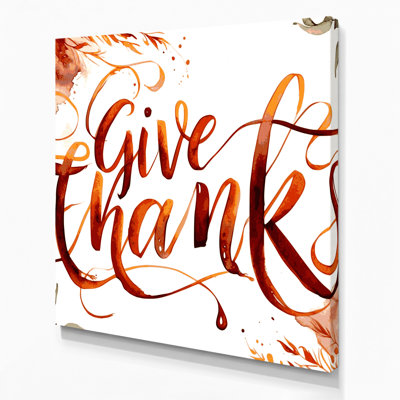 Art mural sur toile, "Thanksgiving"
