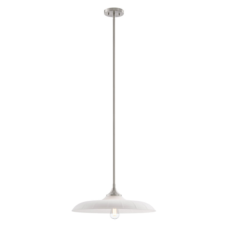 Luminaire suspendu 1 lumière Savoy House Hadley en nickel satiné, Nickel satiné