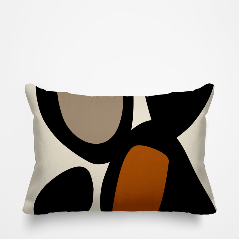 Coussin intérieur / extérieur en polyester filé Karney, H 18 po x l 25 po, Orange