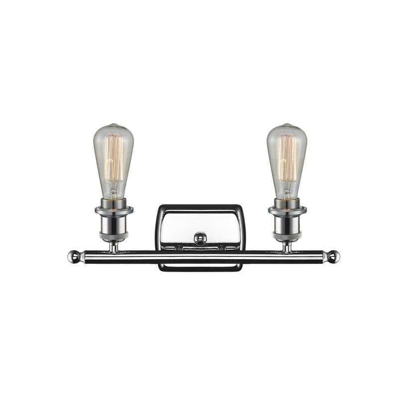 Orrington 2 - Light Dimmable Vanity Light, 6 Watt Vinage LED Bulb, Polished Chrome
