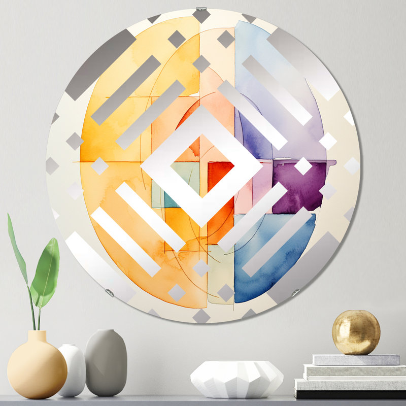 Leom - Miroir décoratif diamant, 23,6 po x 23,6 po